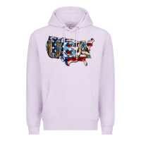 Lilac usa american flag background Premium Hoodie - Jasminsmagicworld