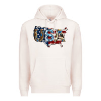 Pale Pink usa american flag background Premium Hoodie - Jasminsmagicworld