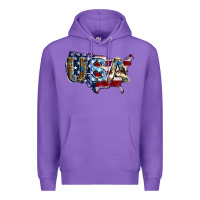 Purple usa american flag background Premium Hoodie - Jasminsmagicworld