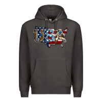 Smoke usa american flag background Premium Hoodie - Jasminsmagicworld