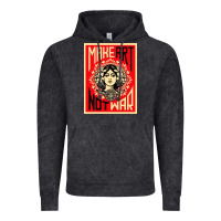 Vintage Black make art no war Vintage Hoodie - linhVisuals
