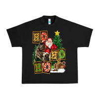 Black Christmas Trex Ho Ho Ho Santa Urban Heavy Tee - FaDigitalArtStudio