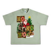 Oil Green Christmas Trex Ho Ho Ho Santa Urban Heavy Tee - FaDigitalArtStudio