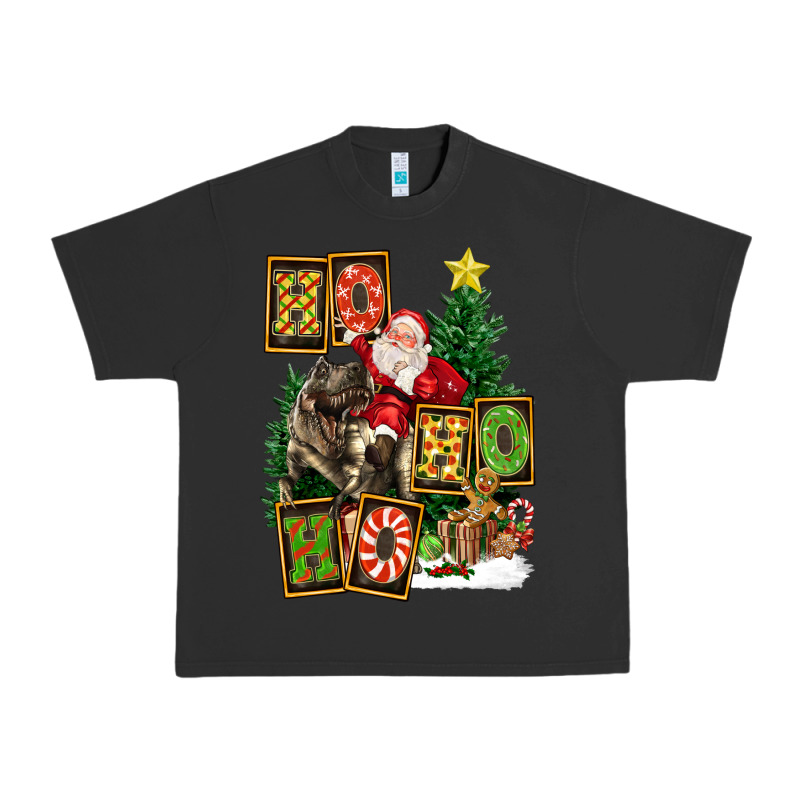 Christmas Trex Ho Ho Ho Santa Urban Heavy Tee by FaDigitalArtStudio | Teevron