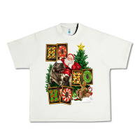Pistachio Christmas Trex Ho Ho Ho Santa Urban Heavy Tee - FaDigitalArtStudio
