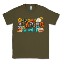 Army Green reading specialist olivia Classic Tee - OliviaCreatesArt