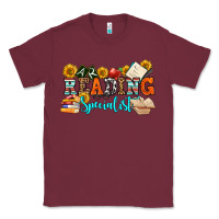 Burgundy reading specialist olivia Classic Tee - OliviaCreatesArt
