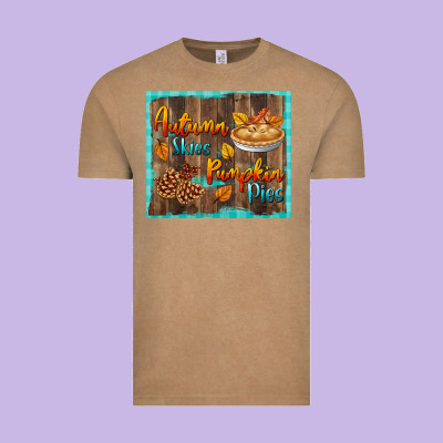 Autumn Skies Pumpkin Pies Tumbler Vintage Tee Designed By Bundleandbundleshop