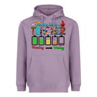 Lavender battery life of a teacher monday friday Heavyweight Hoodie - RanaPortraitStore
