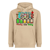 Mushroom battery life of a teacher monday friday Heavyweight Hoodie - RanaPortraitStore