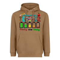 Toasted Coconut battery life of a teacher monday friday Heavyweight Hoodie - RanaPortraitStore