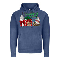 Vintage Denim Christmas Vibes Vintage Hoodie - CowhideDigitalArt