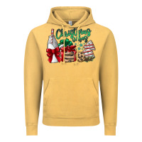 Vintage Mustard Christmas Vibes Vintage Hoodie - CowhideDigitalArt