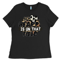 Black my heart is on that field soccer Ladies Tee - FaDigitalArtStudio