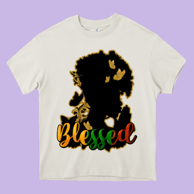 Blessed Black History Heavy Core Tee Designed By Howdyjamesfarm