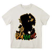 Cream Blessed black history Heavy Core Tee - HowdyJamesFarm
