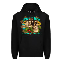 Black dead tired fueled by coffee Premium Hoodie - Artiststas