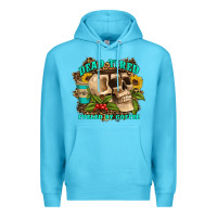 Ocean Blue dead tired fueled by coffee Premium Hoodie - Artiststas