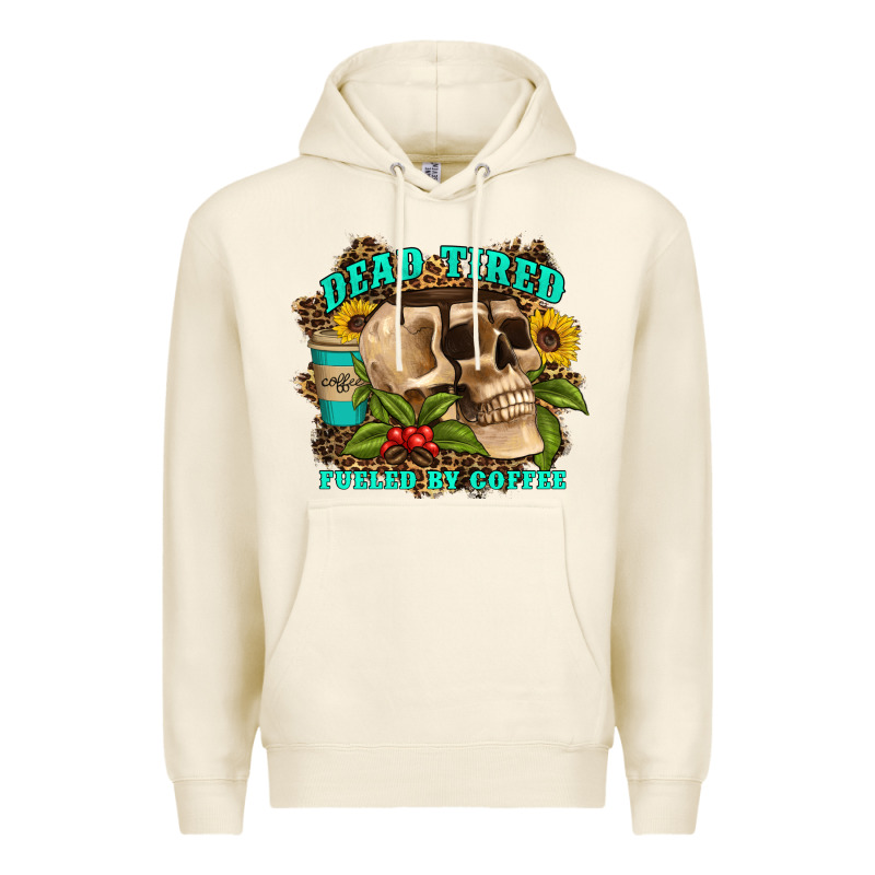 Dead Tired Fueled By Coffee Premium Hoodie by Artiststas | Teevron