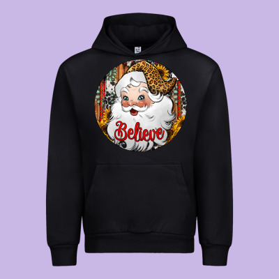 Believe Santa Claus Christmas Urban Hoodie Designed By Jasminsmagicworld
