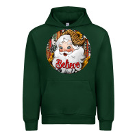 Forest Green believe Santa Claus Christmas Urban Hoodie - Jasminsmagicworld