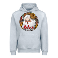 Heather Grey believe Santa Claus Christmas Urban Hoodie - Jasminsmagicworld