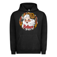 Pigment Black believe Santa Claus Christmas Urban Hoodie - Jasminsmagicworld