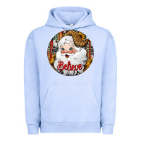 Pigment Grape Ice believe Santa Claus Christmas Urban Hoodie - Jasminsmagicworld