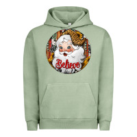 Pigment Oil Green believe Santa Claus Christmas Urban Hoodie - Jasminsmagicworld