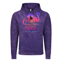 Cloud Purple earth day 50th anniversary pink flamingos sunset silhouette Vintage Hoodie - linhVisuals