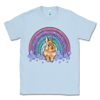 Dusty Blue bunny rainbow Classic Tee - Artiststas