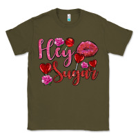 Army Green hey sugar with lips and candies olivia Classic Tee - OliviaCreatesArt