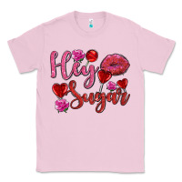Bubblegum Pink hey sugar with lips and candies olivia Classic Tee - OliviaCreatesArt