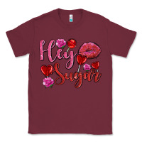 Burgundy hey sugar with lips and candies olivia Classic Tee - OliviaCreatesArt
