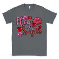 Charcoal Heather hey sugar with lips and candies olivia Classic Tee - OliviaCreatesArt