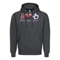 Smoke peace love soccer Zipper Hoodie - JahusDesignShop