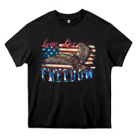Black Long live freedom 4th of july Heavy Core Tee - CowGirlArtShop