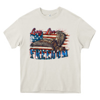 Cream Long live freedom 4th of july Heavy Core Tee - CowGirlArtShop