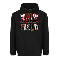 Black my heart is on that field baseball Heavyweight Hoodie - RanaPortraitStore