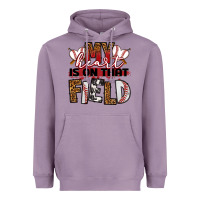 Lavender my heart is on that field baseball Heavyweight Hoodie - RanaPortraitStore