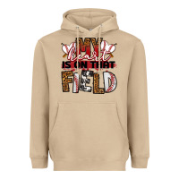 Mushroom my heart is on that field baseball Heavyweight Hoodie - RanaPortraitStore