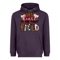 Plum my heart is on that field baseball Heavyweight Hoodie - RanaPortraitStore