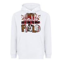 White my heart is on that field baseball Heavyweight Hoodie - RanaPortraitStore
