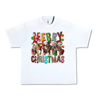 White Merry christmas pigs Urban Heavy Tee - FaDigitalArtStudio