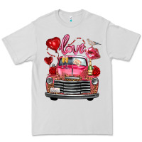 Dove Grey Western Valentines Day Truck Love Bird Letter Premium Tee - FaDigitalArtStudio