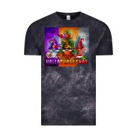 Cloud Black happy hallothanksmas Vintage Tee - FaDigitalArtStudio