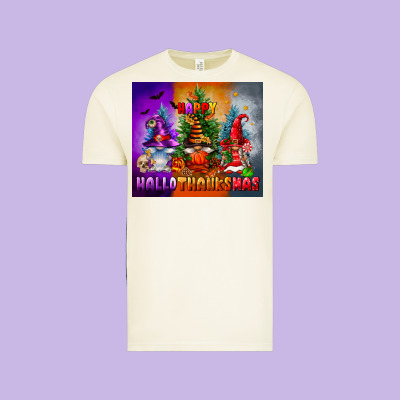 Happy Hallothanksmas Vintage Tee Designed By Fadigitalartstudio