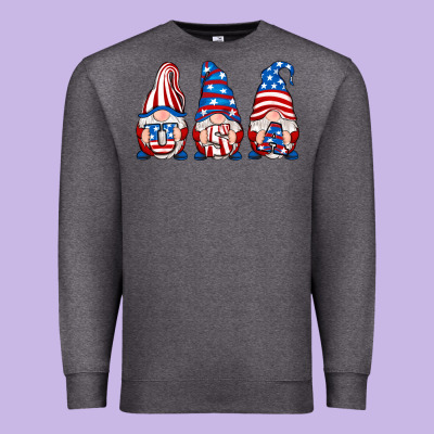Usa Fourth Of July Gnomes Premium Sweatshirt Designed By Ranaportraitstore