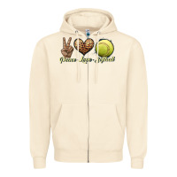 Sandshell peace love softball Zipper Hoodie - JahusDesignShop