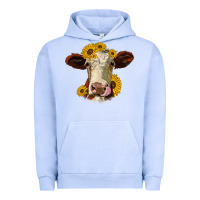 Pigment Grape Ice hereford cattle sunflowers heifer Urban Hoodie - Jasminsmagicworld